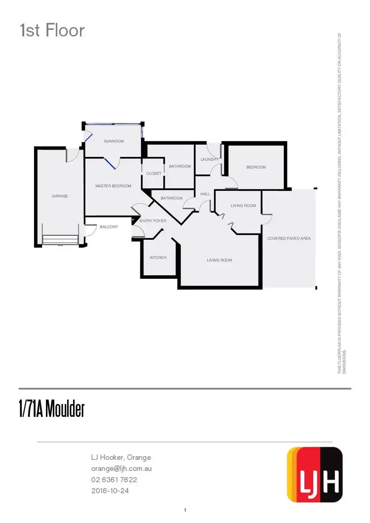 Floorplan of Homely townhouse listing, 1/71A Moulder Street, Orange NSW 2800