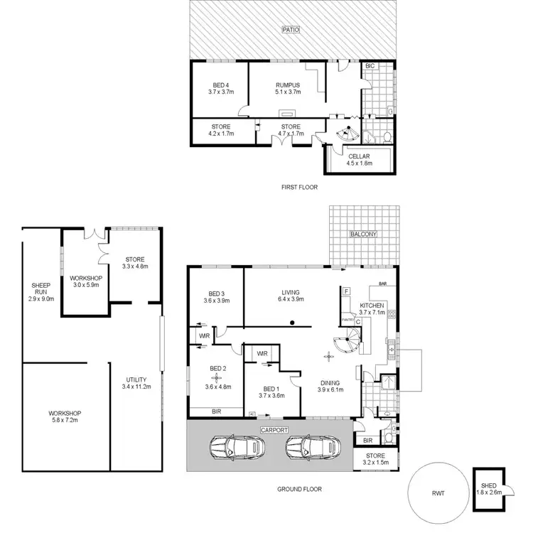 Floorplan of Homely house listing, 106 Landara Road, Woodside SA 5244