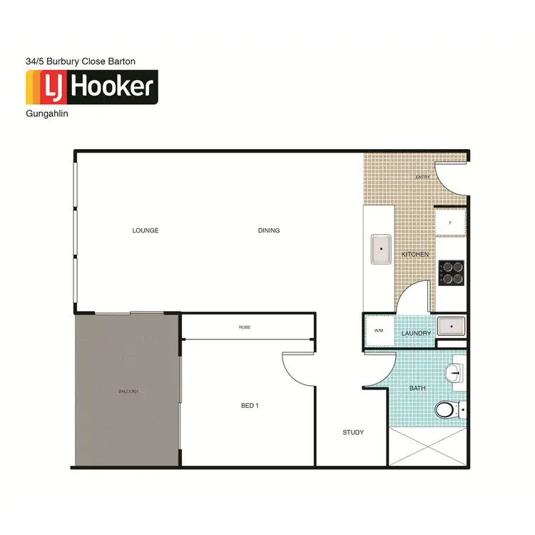 Floorplan of Homely apartment listing, 34/5 Burbury Close, Barton ACT 2600