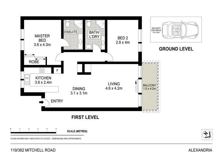 Floorplan of Homely apartment listing, 119/362 Mitchell Road, Alexandria NSW 2015