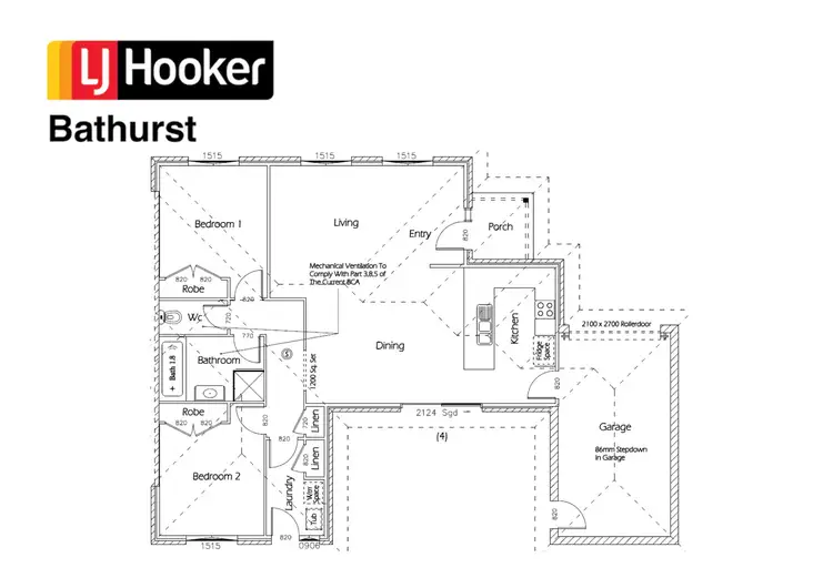 Floorplan of Homely unit listing, 2/281-283 Stewart Street, Bathurst NSW 2795