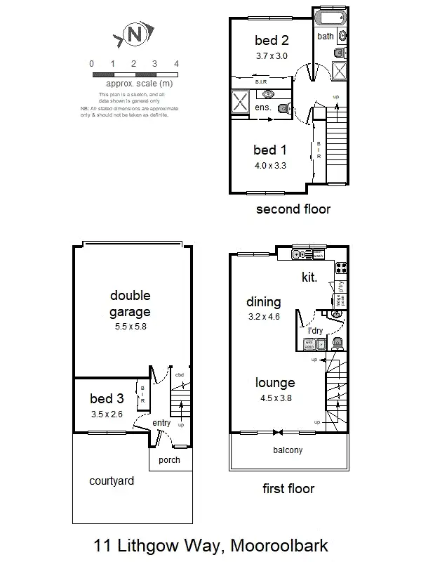 Floorplan of Homely townhouse listing, 11 Lithgow Way, Mooroolbark VIC 3138