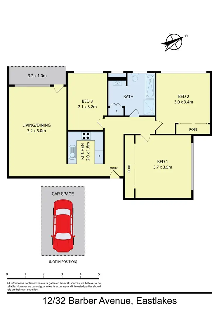 Floorplan of Homely apartment listing, 12/32 Barber Avenue, Eastlakes NSW 2018