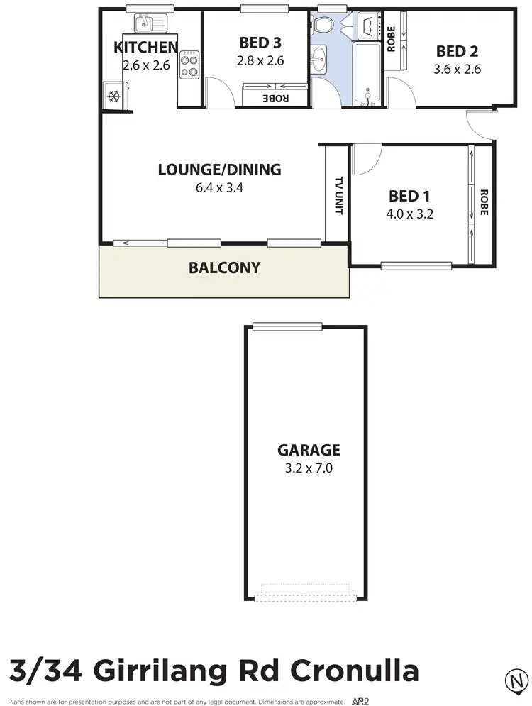 Floorplan of Homely apartment listing, 3/34 Girrilang Road, Cronulla NSW 2230
