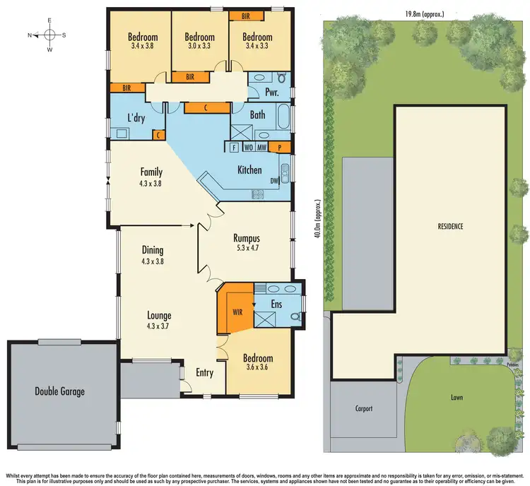 Floorplan of Homely house listing, 95 Waverley Park Drive, Cranbourne North VIC 3977