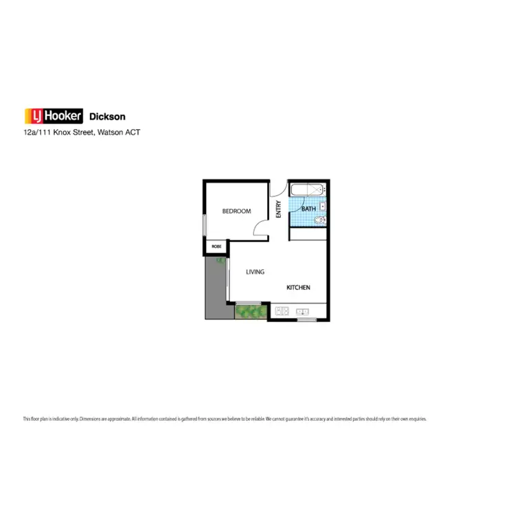 Floorplan of Homely unit listing, 12A/111 Knox Street, Watson ACT 2602
