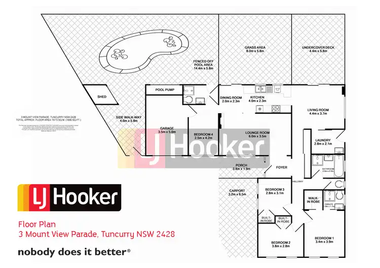 Floorplan of Homely house listing, 3 Mount View Parade, Tuncurry NSW 2428