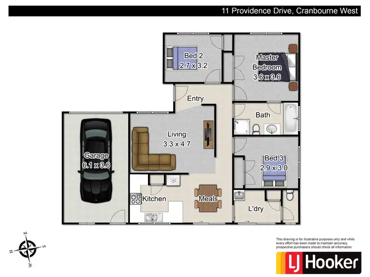 Floorplan of Homely house listing, 11 Providence Drive, Cranbourne West VIC 3977