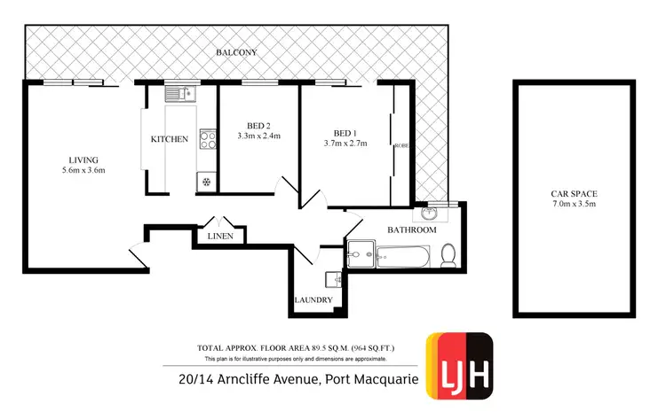 Floorplan of Homely unit listing, 20/14 Arncliffe Avenue, Port Macquarie NSW 2444