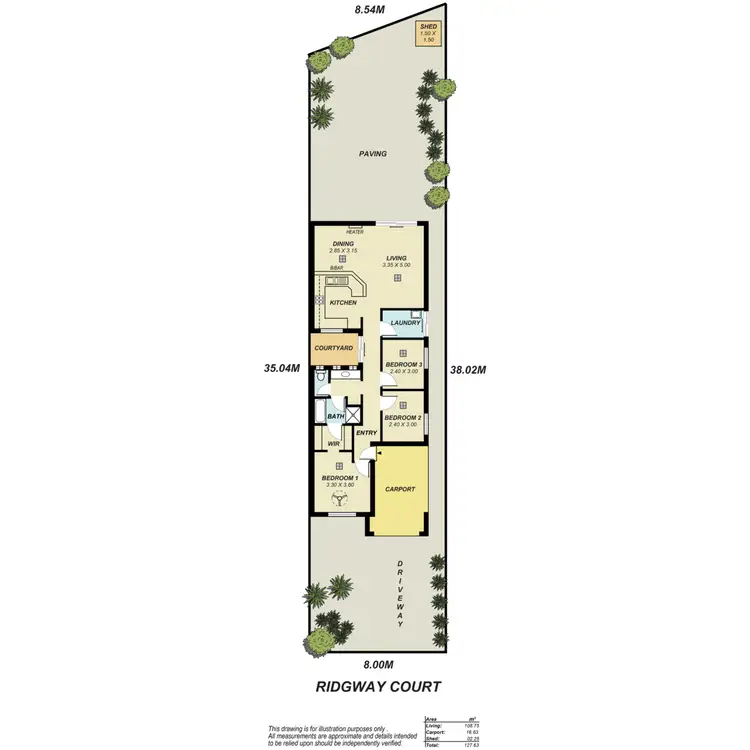 Floorplan of Homely house listing, 9 Ridgway Court, Wynn Vale SA 5127