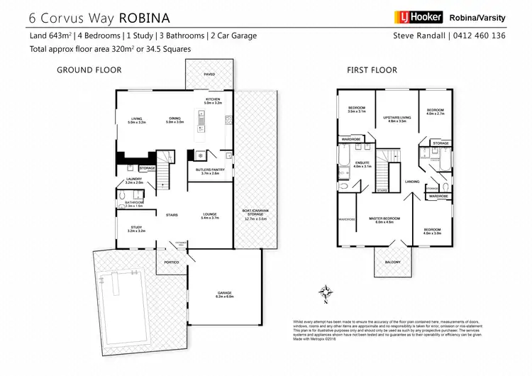 Floorplan of Homely house listing, 6 Corvus Way, Robina QLD 4226