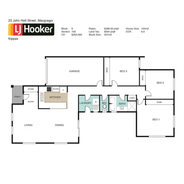 Floorplan of Homely house listing, 23 John Holt Street, Macgregor ACT 2615