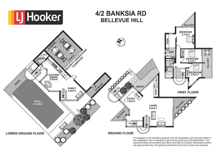 Floorplan of Homely townhouse listing, 4/2 Banksia Road, Bellevue Hill NSW 2023