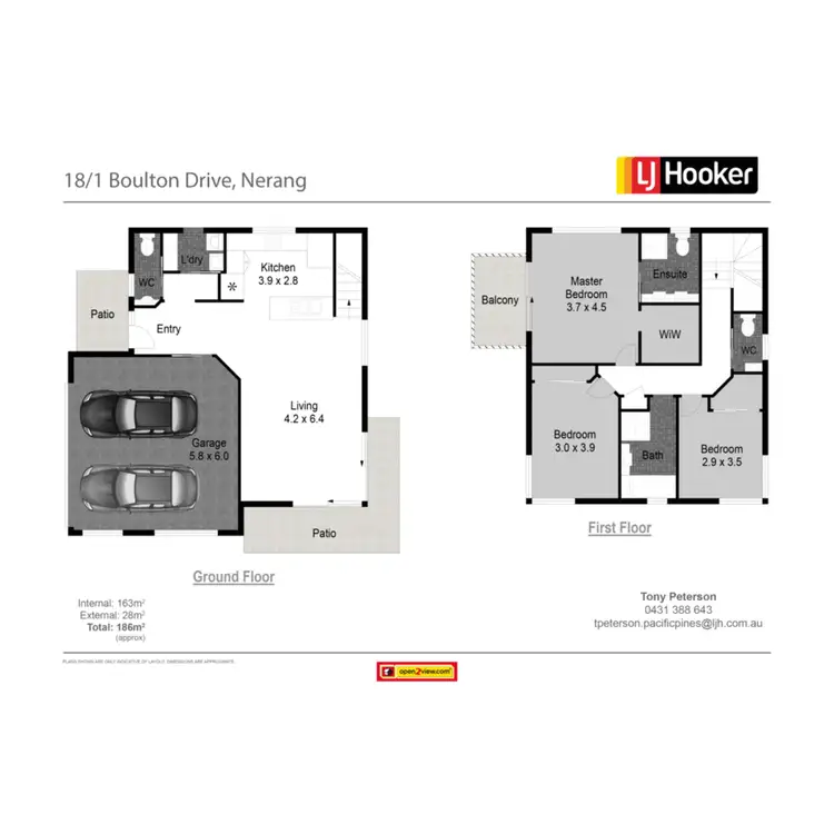 Floorplan of Homely townhouse listing, 18/1 Boulton Drive, Nerang QLD 4211