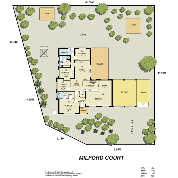 Floorplan of Homely house listing, 1 Milford Court, Greenwith SA 5125