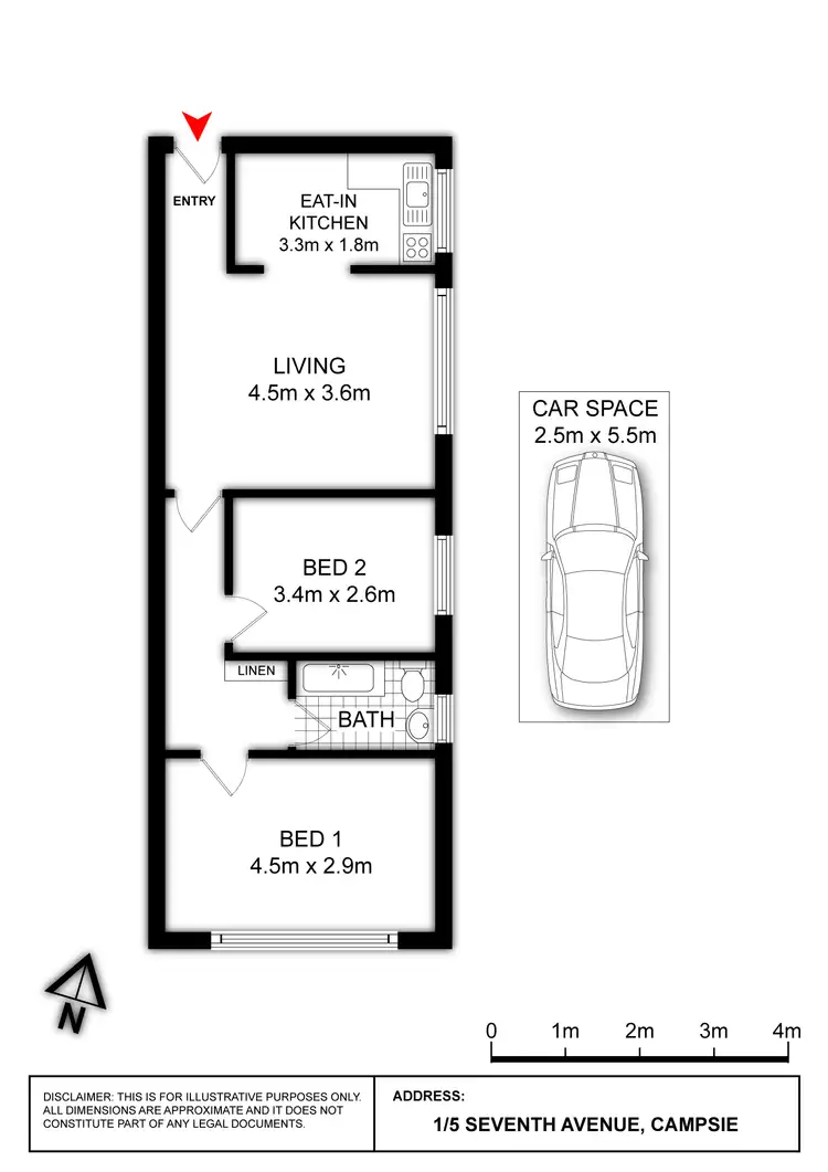 Floorplan of Homely apartment listing, 1/5 Seventh Avenue, Campsie NSW 2194