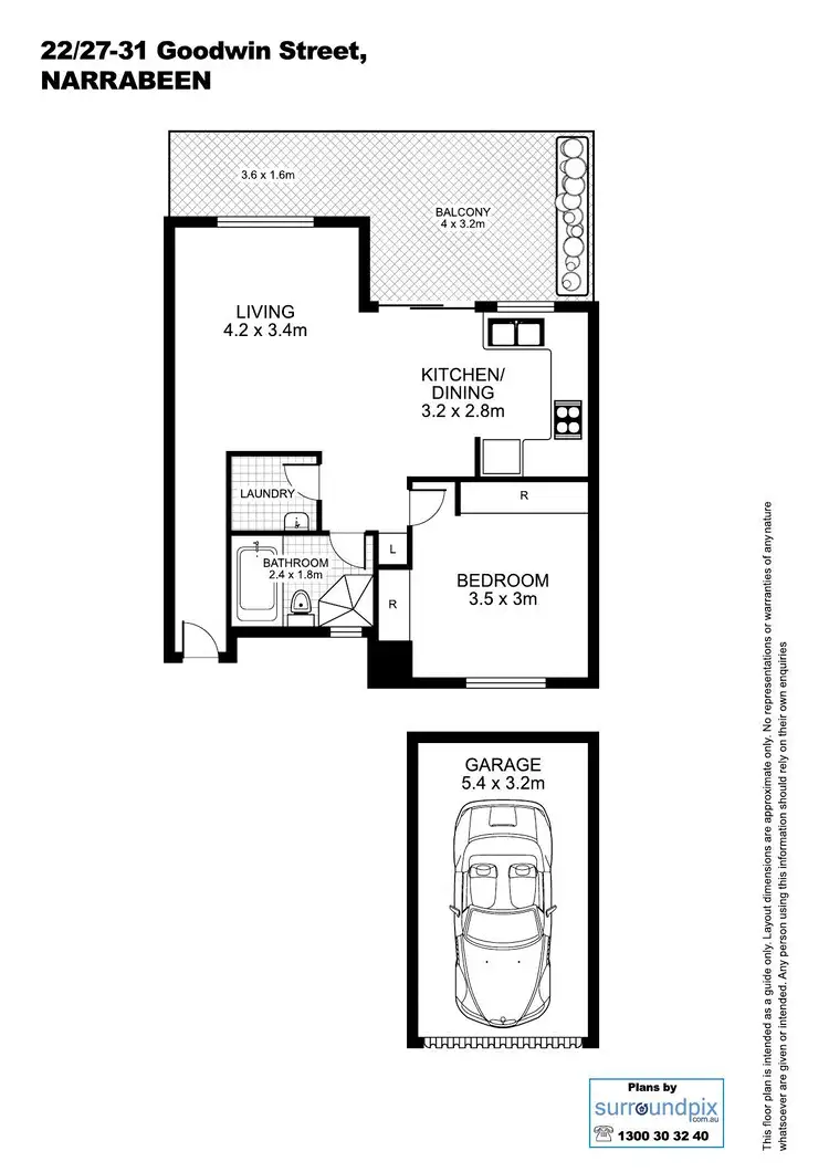 Floorplan of Homely unit listing, 22/27-31 Goodwin Street, Narrabeen NSW 2101