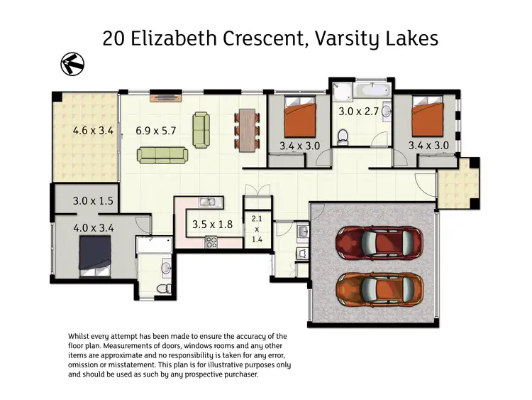 Floorplan of Homely house listing, 20 Elizabeth Crescent, Varsity Lakes QLD 4227
