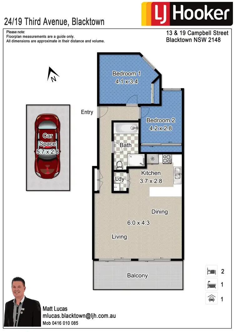 Floorplan of Homely apartment listing, 24/17-19 Third Avenue, Blacktown NSW 2148