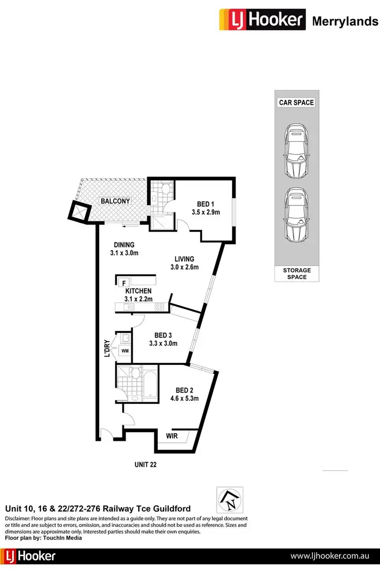 Floorplan of Homely apartment listing, Unit 10/272-276 Railway Tce, Guildford NSW 2161