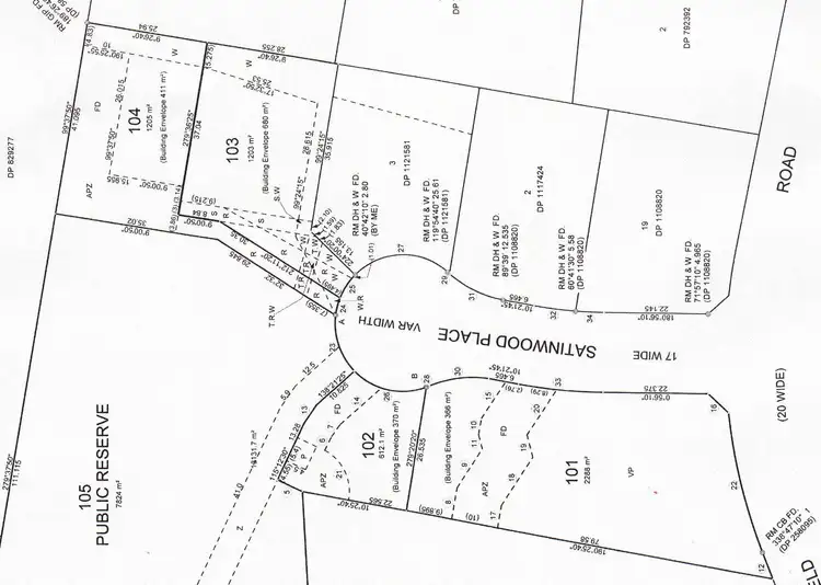 Floorplan of Homely land listing, Lot 101 Satinwood Place, Lennox Head NSW 2478