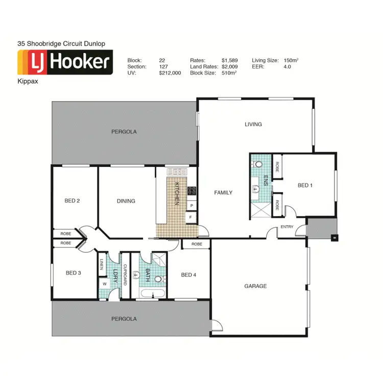 Floorplan of Homely house listing, 35 Shoobridge Circuit, Dunlop ACT 2615