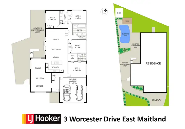 Floorplan of Homely house listing, 3 Worcester Drive, East Maitland NSW 2323