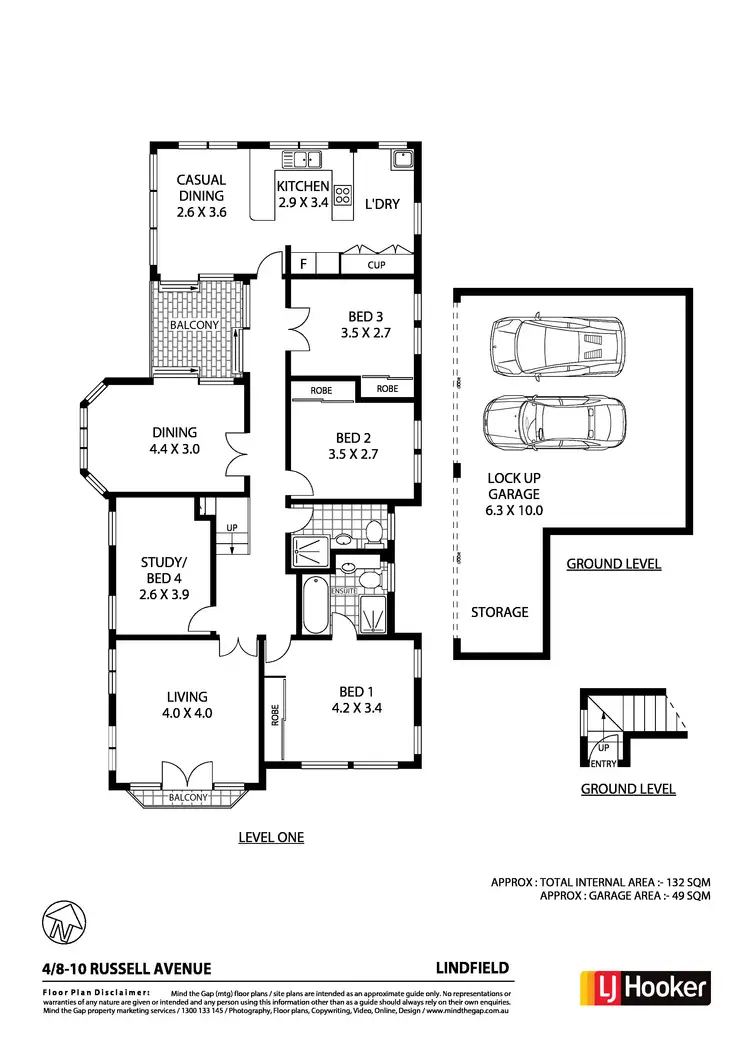 Floorplan of Homely unit listing, 4/8-10 Russell Avenue, Lindfield NSW 2070