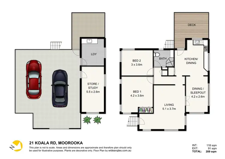 Floorplan of Homely house listing, 21 Koala Road, Moorooka QLD 4105