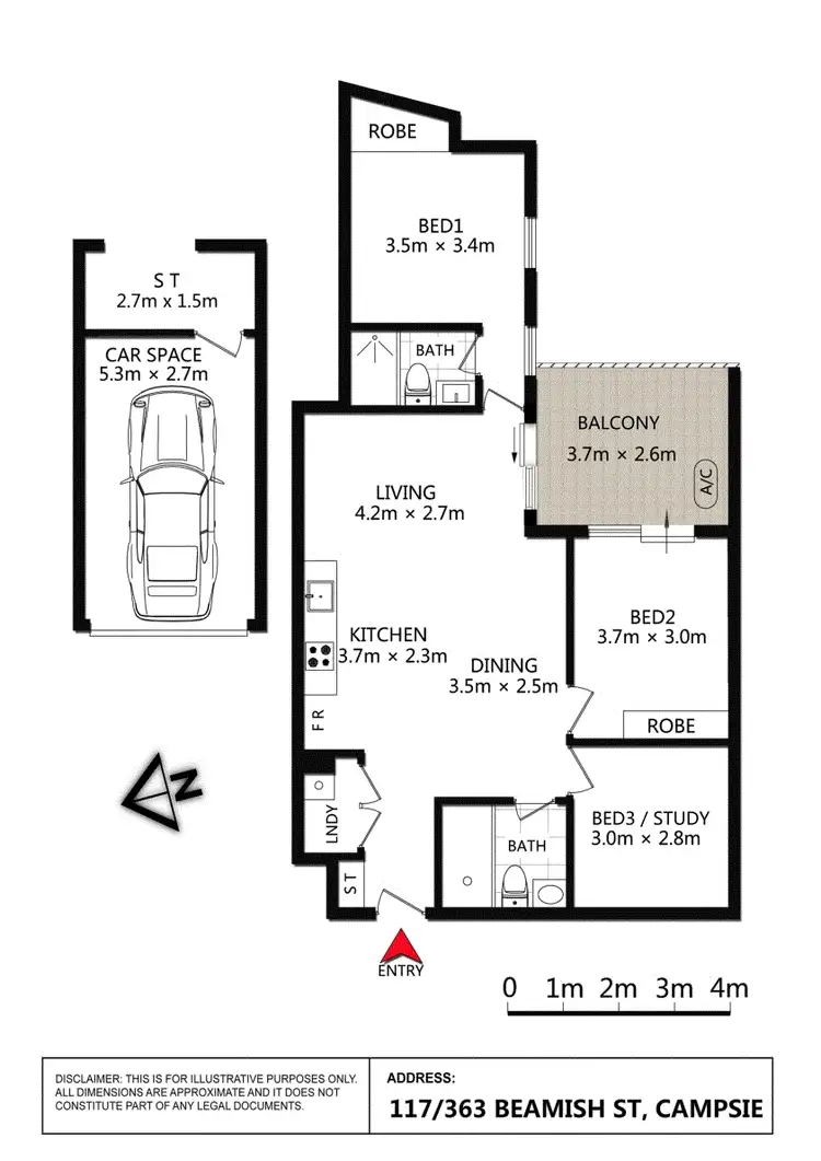 Floorplan of Homely apartment listing, 117/363 Beamish Street, Campsie NSW 2194
