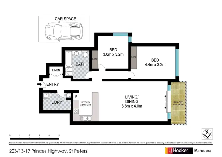 Floorplan of Homely apartment listing, 203/13-19 Princes Highway, St Peters NSW 2044