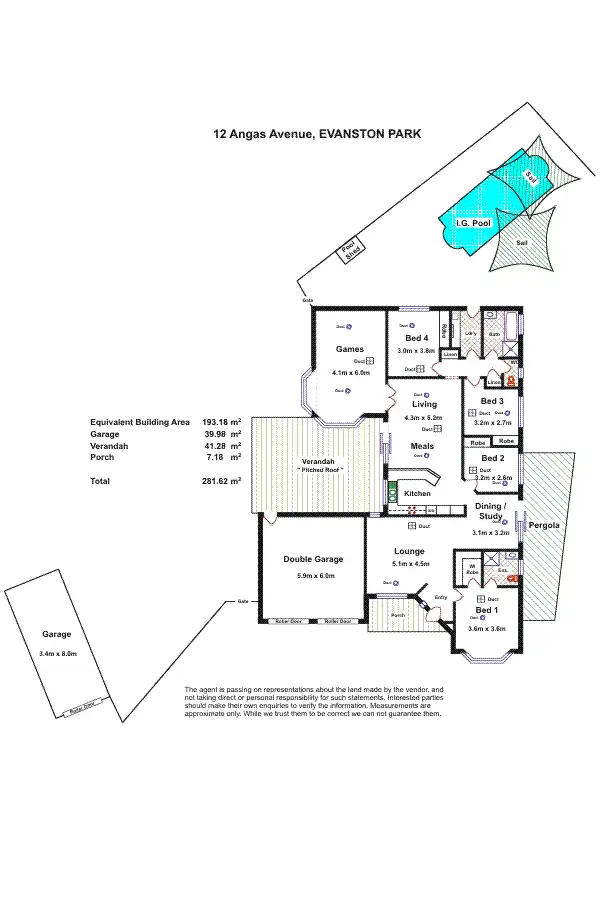 Floorplan of Homely house listing, 12 Angas Avenue, Evanston Park SA 5116