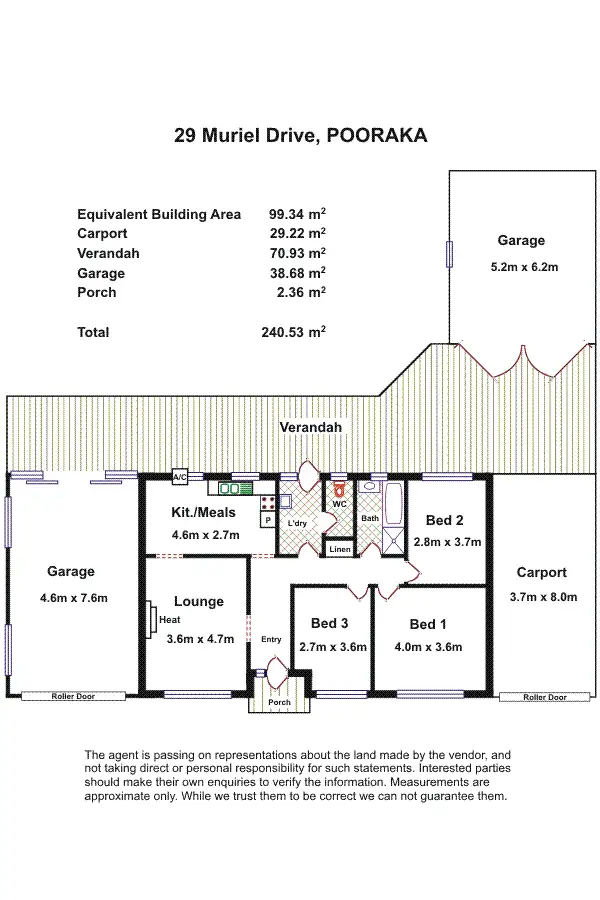 Floorplan of Homely house listing, 29 Muriel Drive, Pooraka SA 5095