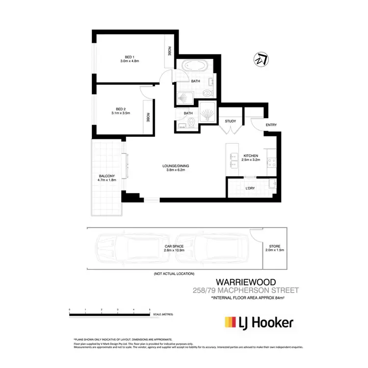 Floorplan of Homely apartment listing, 258/79-91 Macpherson Street, Warriewood NSW 2102