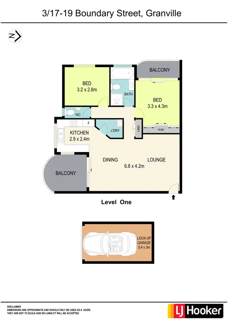 Floorplan of Homely apartment listing, 3/17-19 Boundary Street, Granville NSW 2142