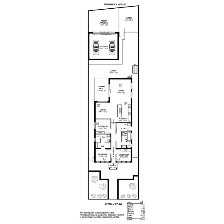 Floorplan of Homely house listing, 43 Pitman Road, Windsor Gardens SA 5087