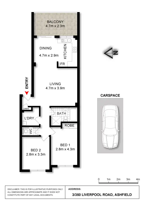 Floorplan of Homely unit listing, Unit 3/Irlene Gar Lapish Avenue, Ashfield NSW 2131