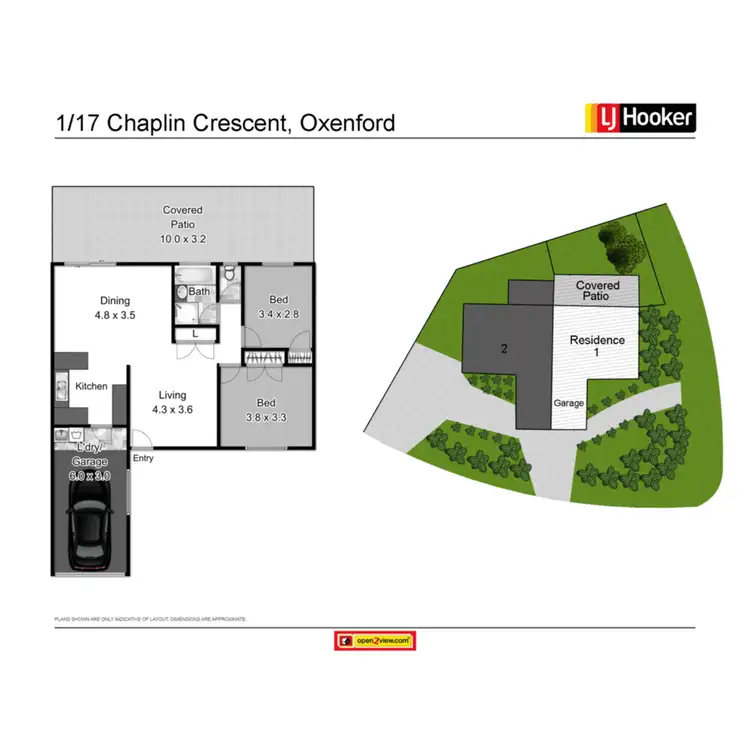 Floorplan of Homely semi-detached listing, 1/17 Chaplin Crescent, Oxenford QLD 4210