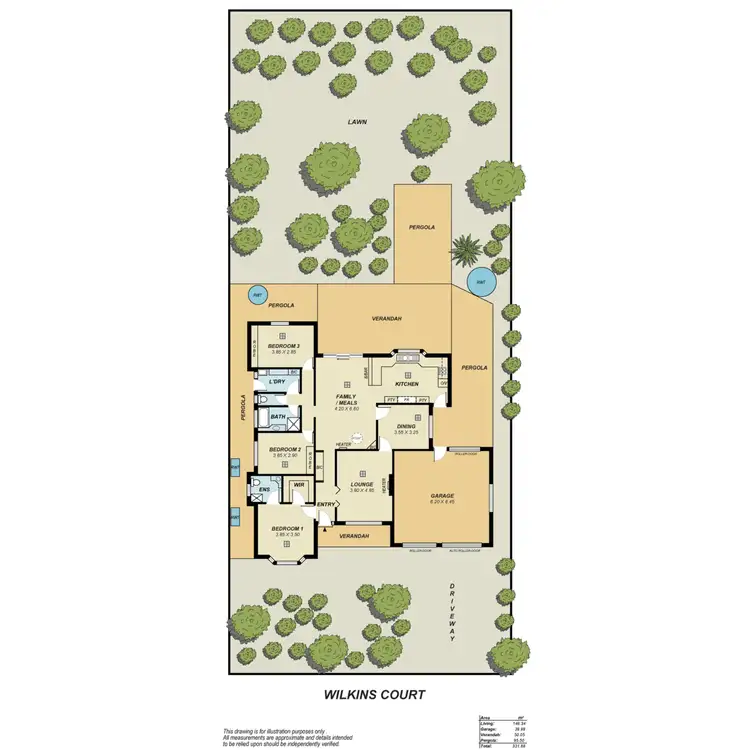 Floorplan of Homely house listing, 15 Wilkins Court, Wynn Vale SA 5127