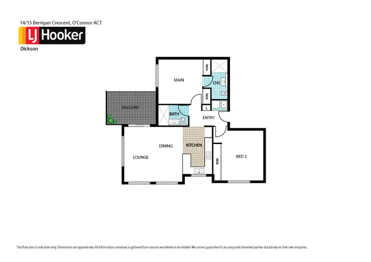 Floorplan of Homely unit listing, 14/15 Berrigan Crescent, O'connor ACT 2602
