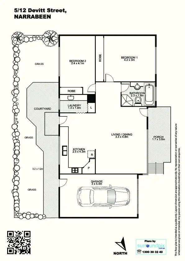 Floorplan of Homely villa listing, 5/12 Devitt Street, Narrabeen NSW 2101