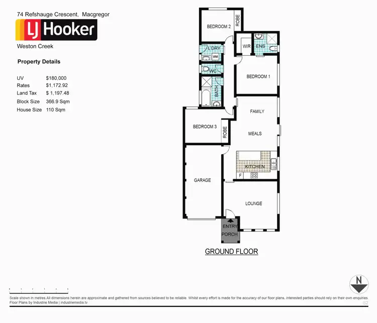 Floorplan of Homely house listing, 74 Refshauge Crescent, Macgregor ACT 2615