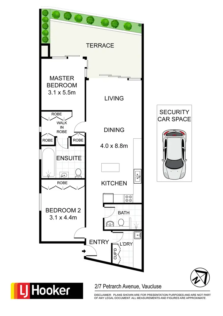 Floorplan of Homely apartment listing, 2/7 Petrarch Avenue, Vaucluse NSW 2030