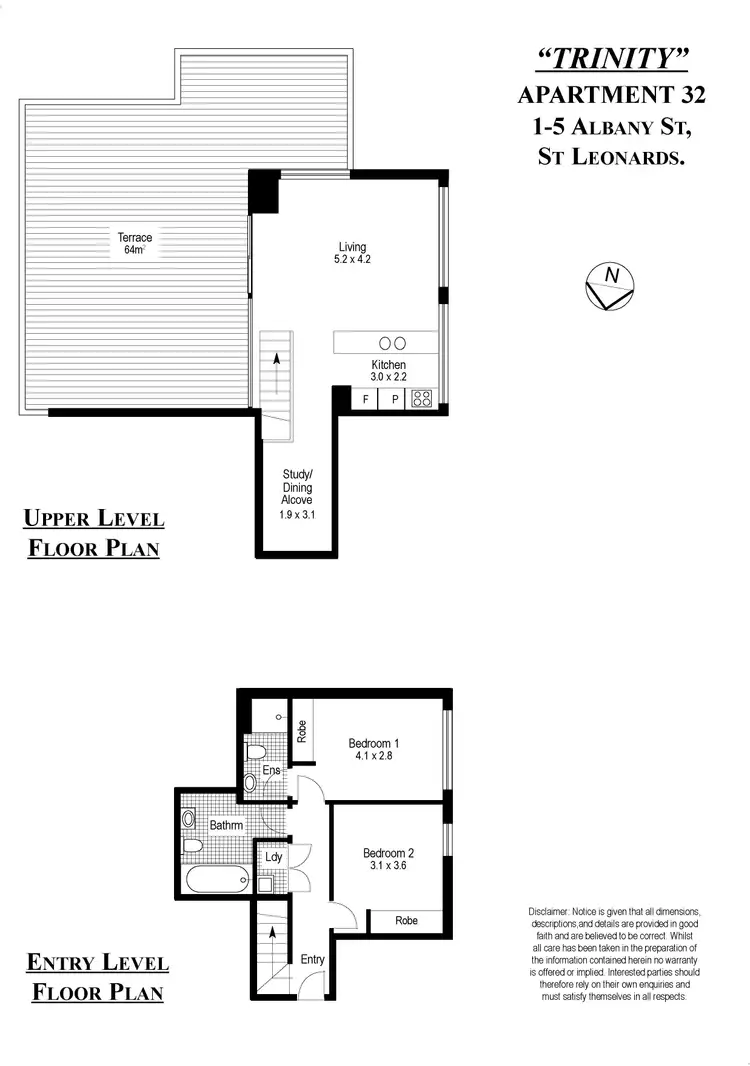 Floorplan of Homely apartment listing, 32/1-5 Albany Street, St Leonards NSW 2065