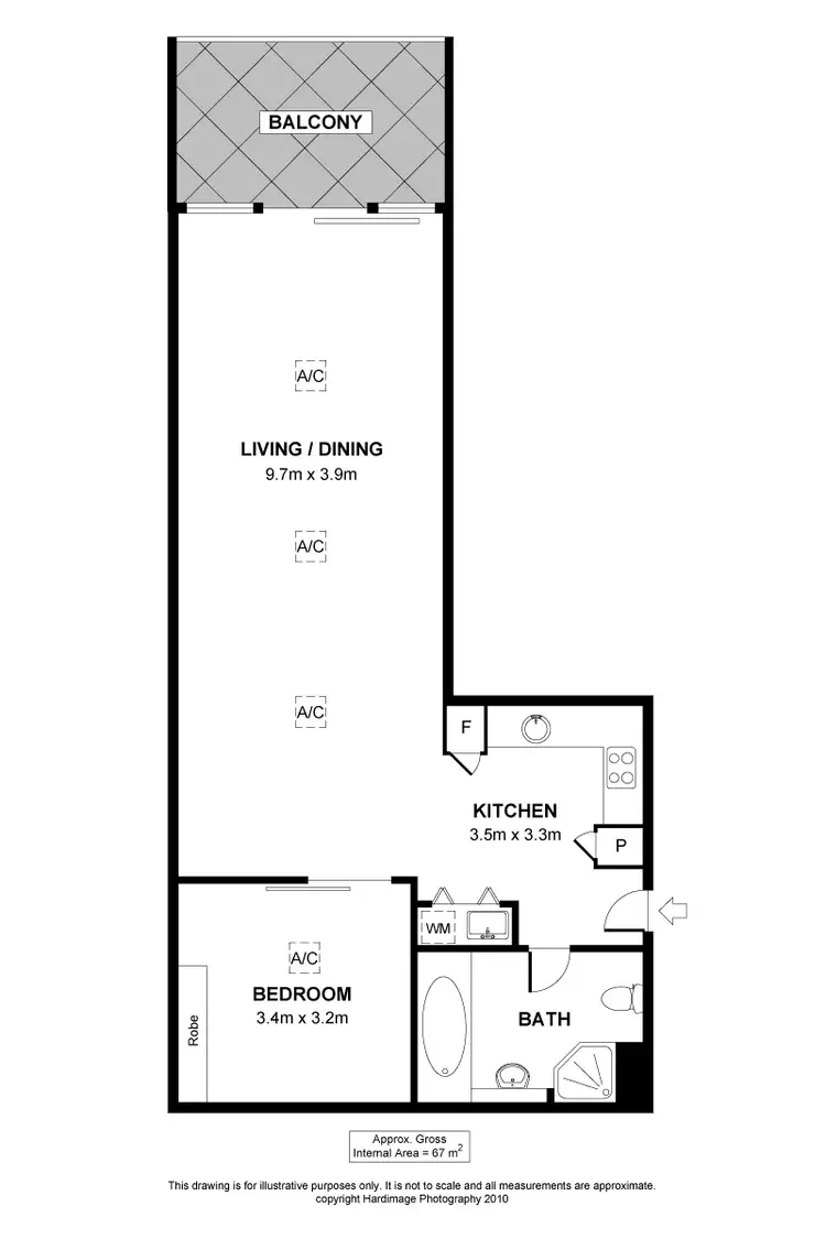 Floorplan of Homely apartment listing, 1023/25 Colley Terrace, Glenelg SA 5045