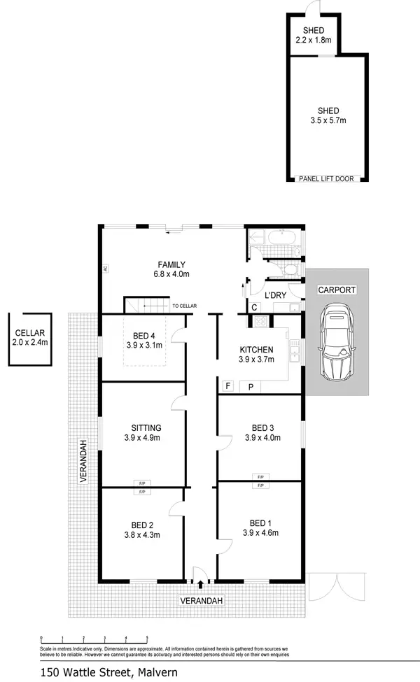 Floorplan of Homely house listing, 150 Wattle Street, Malvern SA 5061
