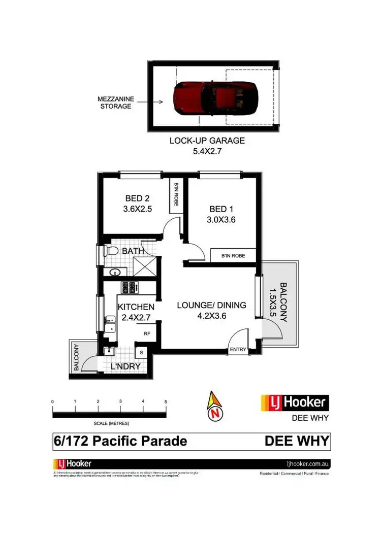 Floorplan of Homely unit listing, 6/172 Pacific Parade, Dee Why NSW 2099