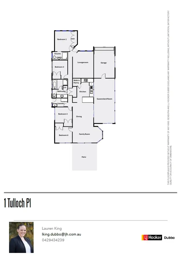 Floorplan of Homely house listing, 1 Tulloch Place, Dubbo NSW 2830