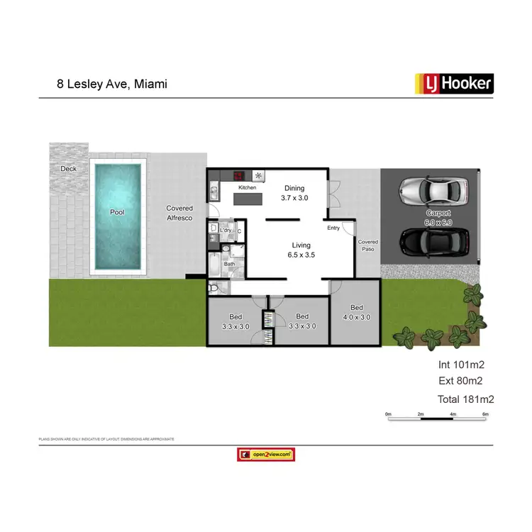 Floorplan of Homely house listing, 8 Lesley Avenue, Miami QLD 4220
