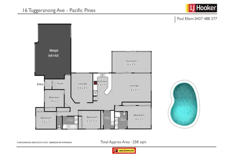 Floorplan of Homely house listing, 16 Tuggeranong Avenue, Pacific Pines QLD 4211